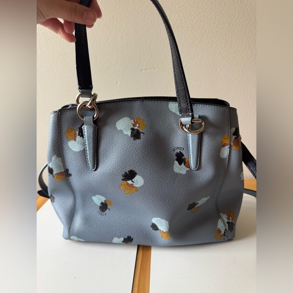 Coach Light Blue Floral crossbody purse - Picture 7 of 15